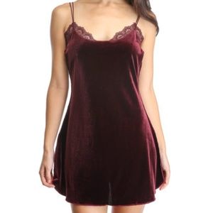 Free People Yasmine Velvet Slip Dress Size L